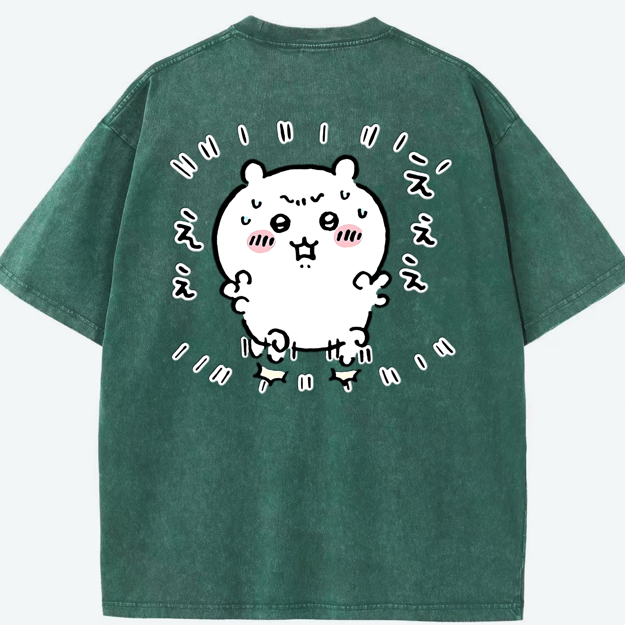 （画像用） ちいかわ ちいかわ Chii-kawa chiikawa 綿100% ヴィンテージ風 半袖Tシャツ（背面プリント）